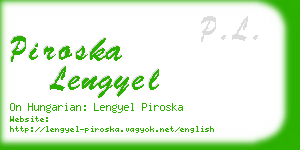 piroska lengyel business card